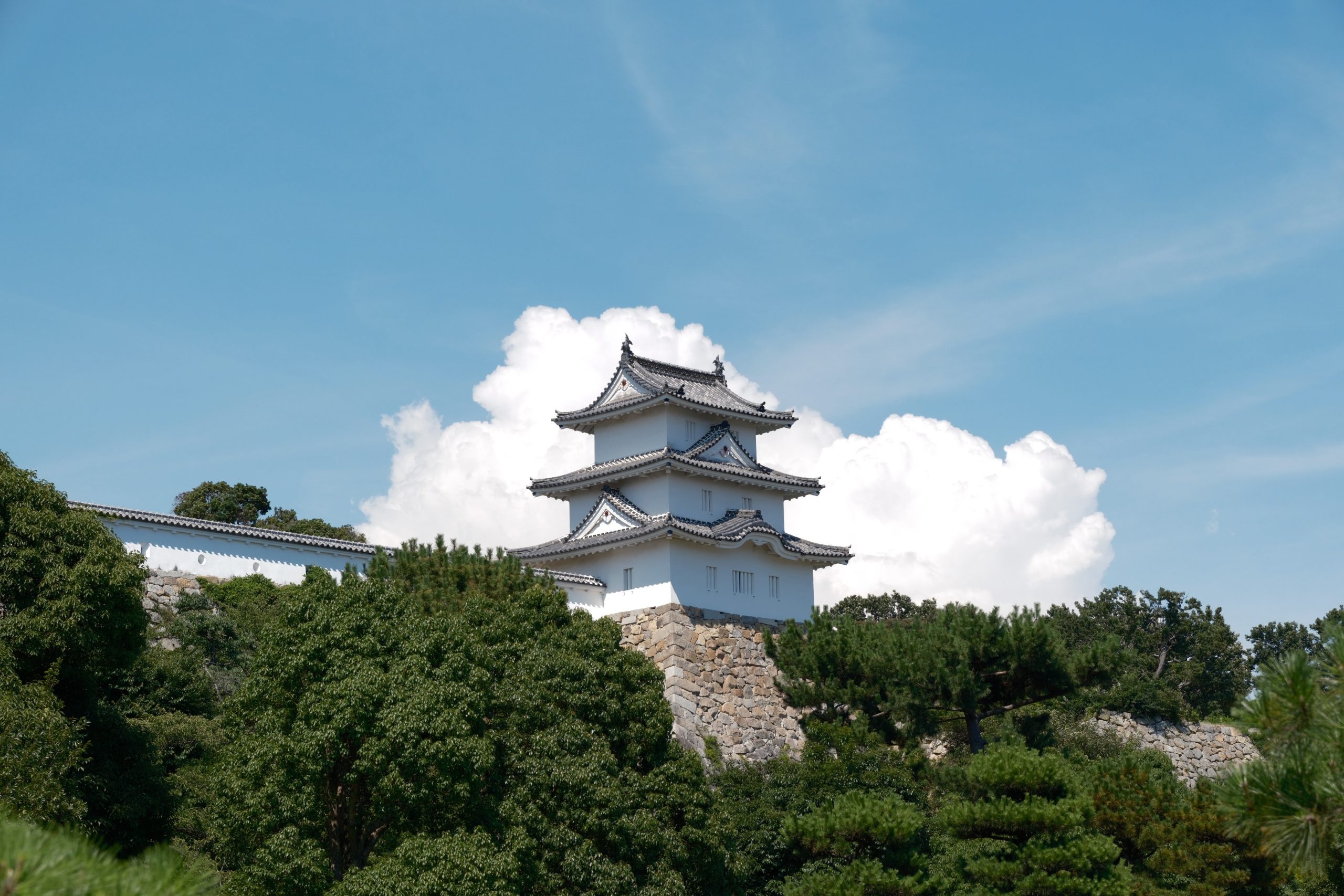 雲と明石城